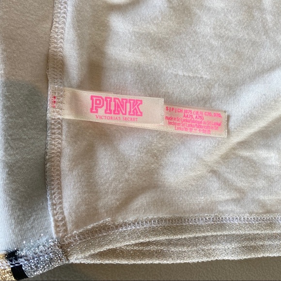 VS PINK sparkle tube top silver and gold - Picture 5 of 5
